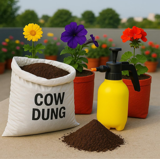 Natural Cow Dung Fertiliser for Plants, Organic Garden Manure, Plant Nutrition